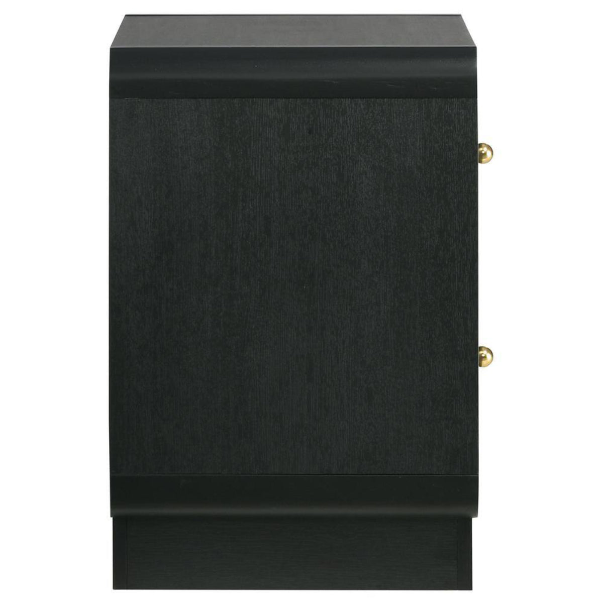 Cavelle 21.75" Nightstand Bedside Table with 2-Drawer by Coaster - Black