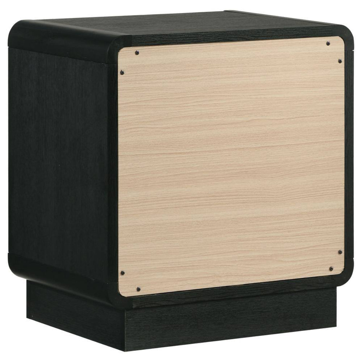 Cavelle 21.75" Nightstand Bedside Table with 2-Drawer by Coaster - Black