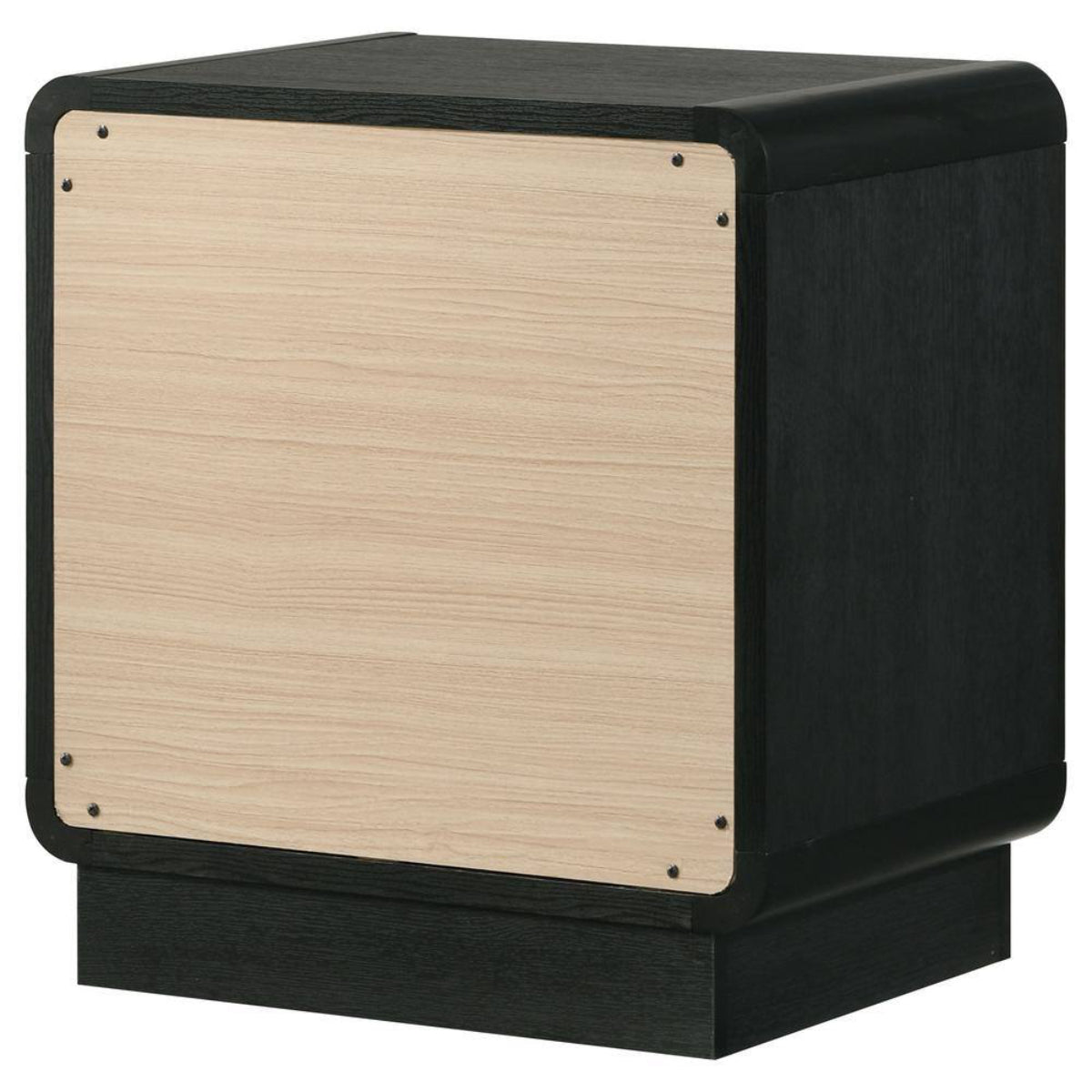 Cavelle 21.75" Nightstand Bedside Table with 2-Drawer by Coaster - Black