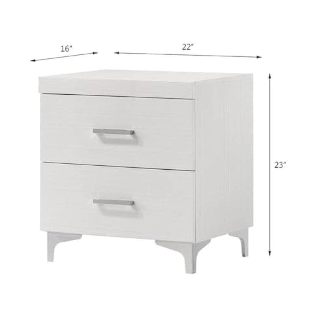 Casilda Nightstand with 2 Drawers by Acme Furniture - White