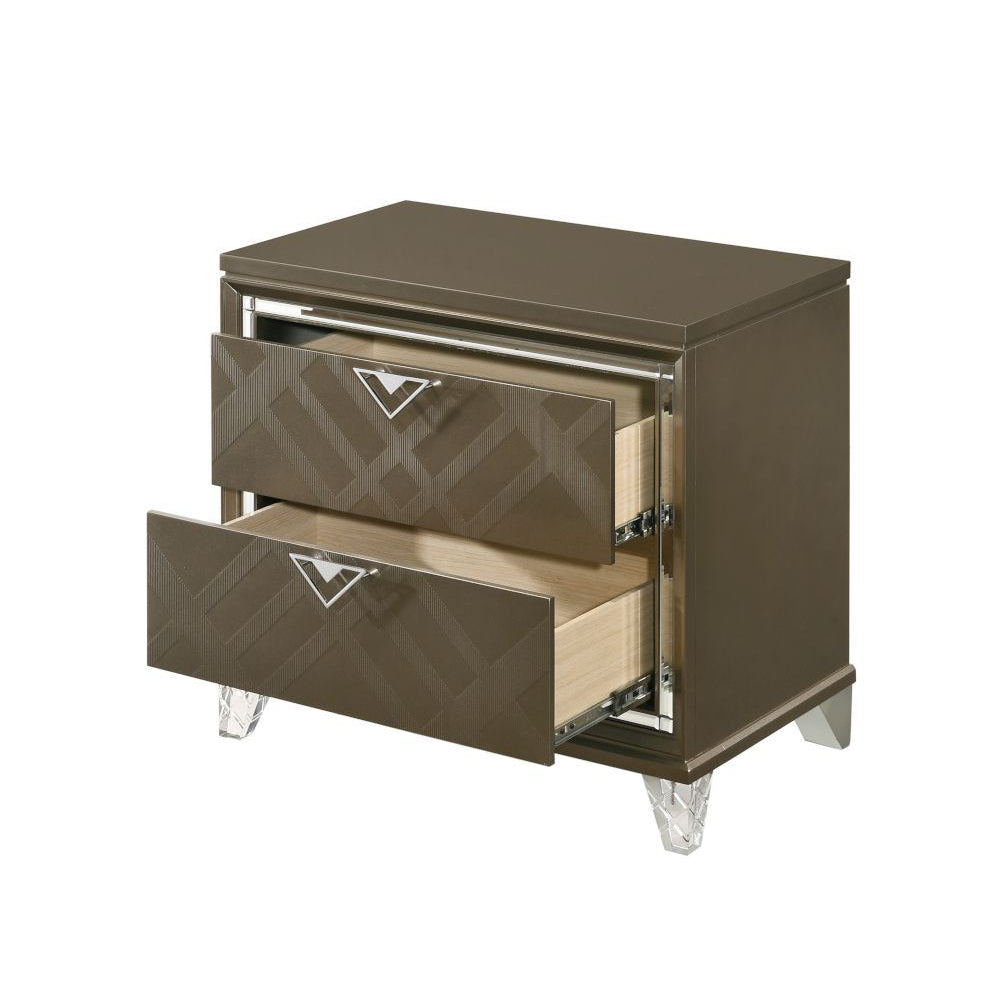 Majestic Nightstand with 2 Drawers by Best Home - Brown