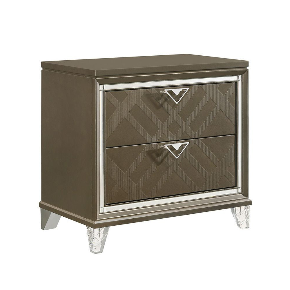 Majestic Nightstand with 2 Drawers by Best Home - Brown