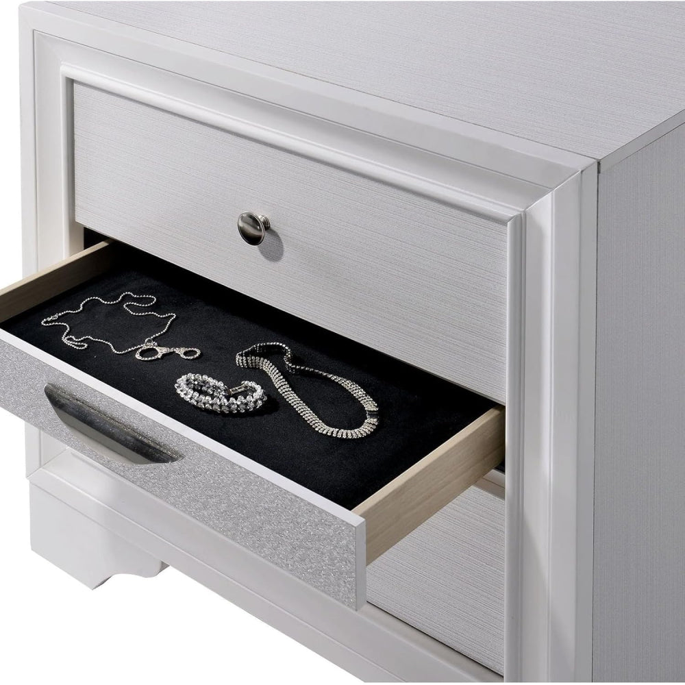 Alfred 28" Nightstand with 2-Drawers by Best Home - White