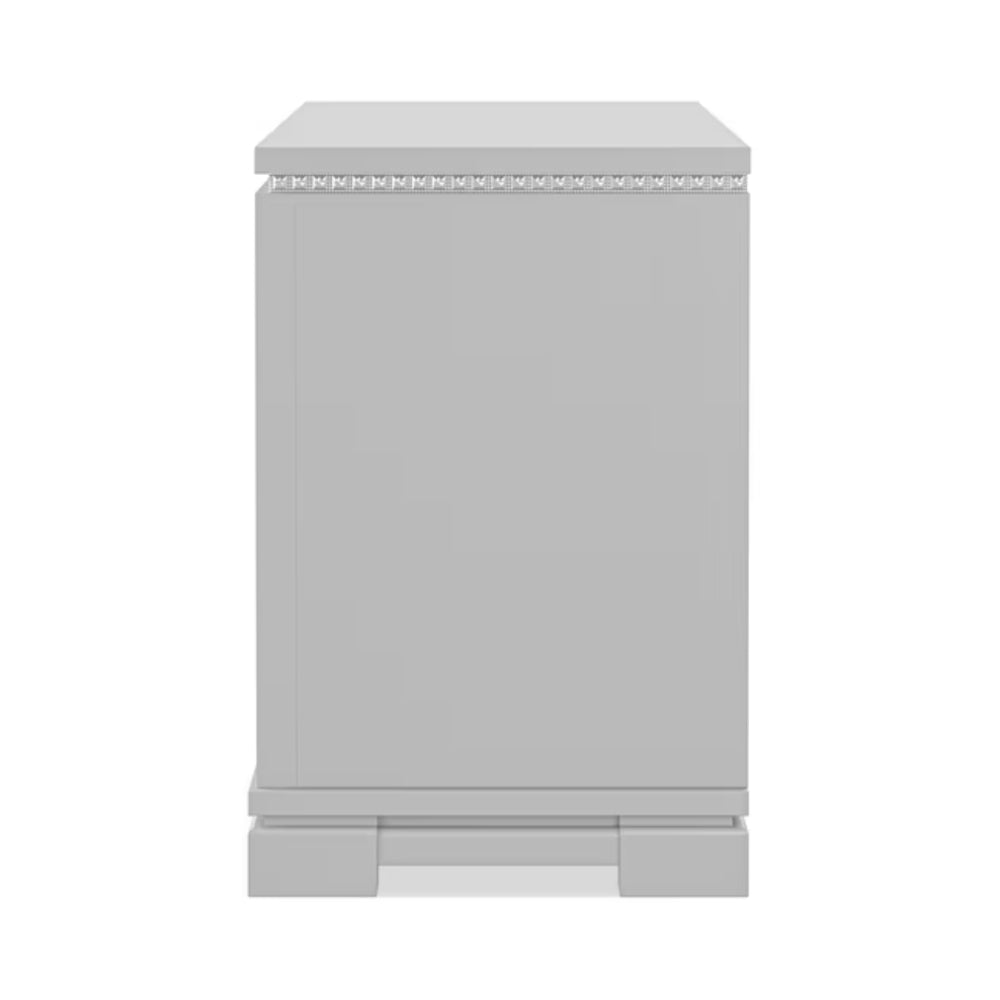 Belleterre Nightstand with 3 Drawers by Furniture of America - Gray