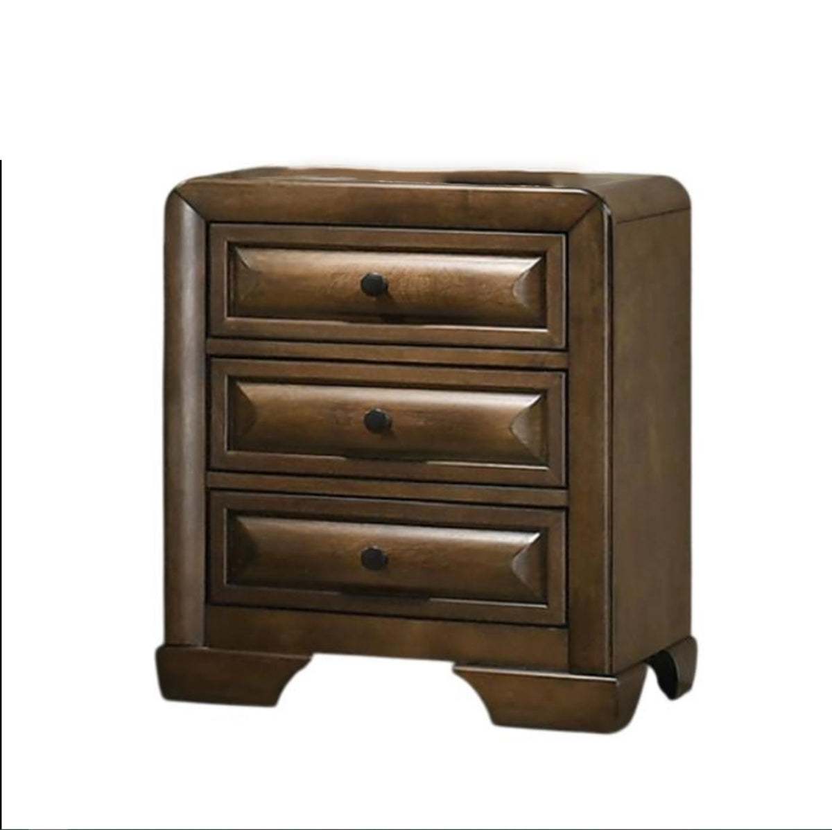 Caerwys 21.9" Nightstand with 3 Drawers by Furniture of America - Brown