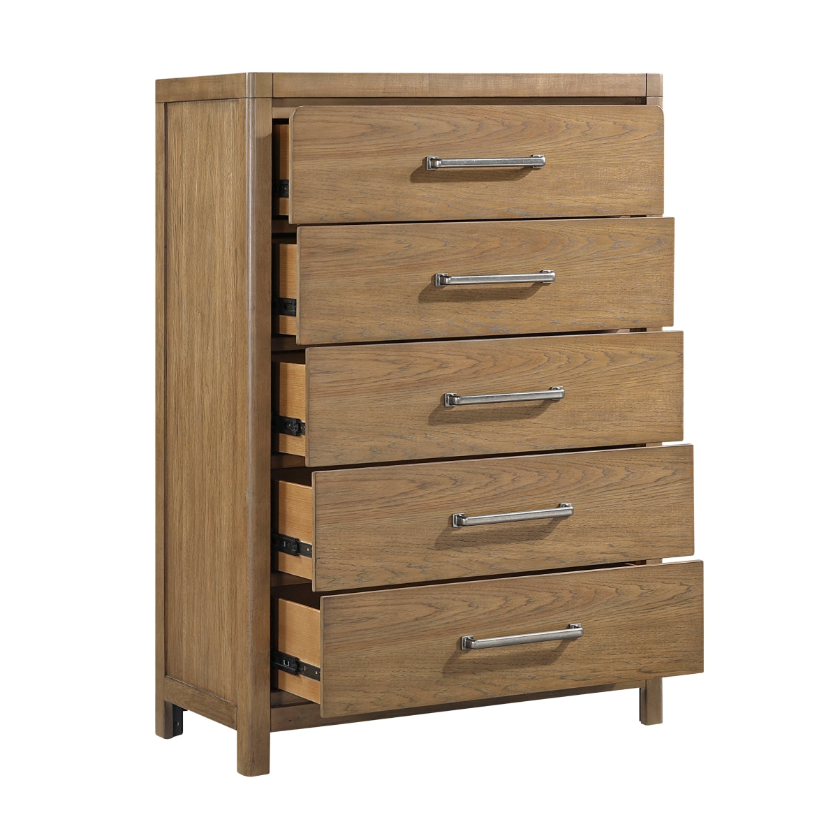 Hudson 54.5" Chest with 5 Drawers - Brown