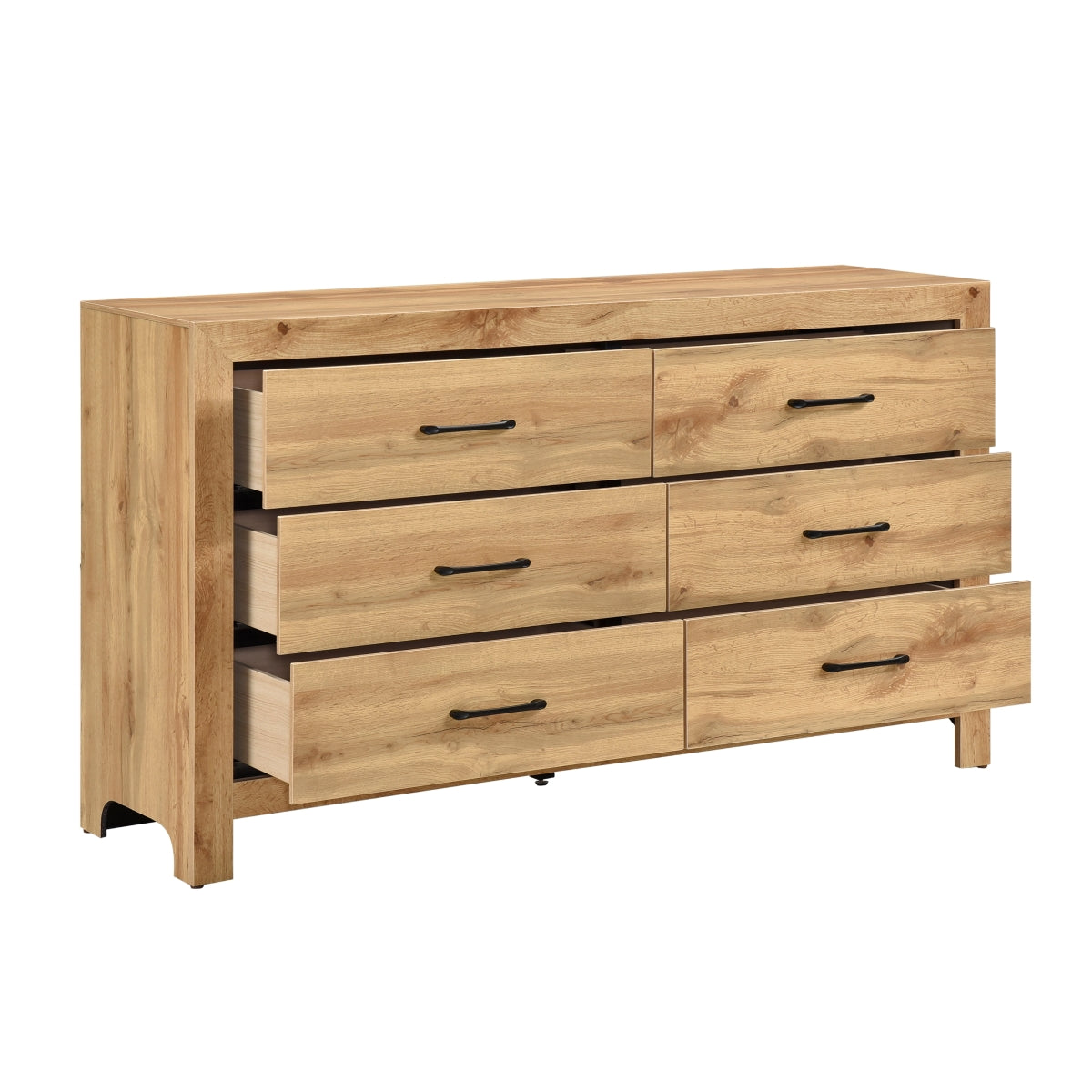 Corbin 58.5" Dresser with 6 Drawers by Homelegance - Brown
