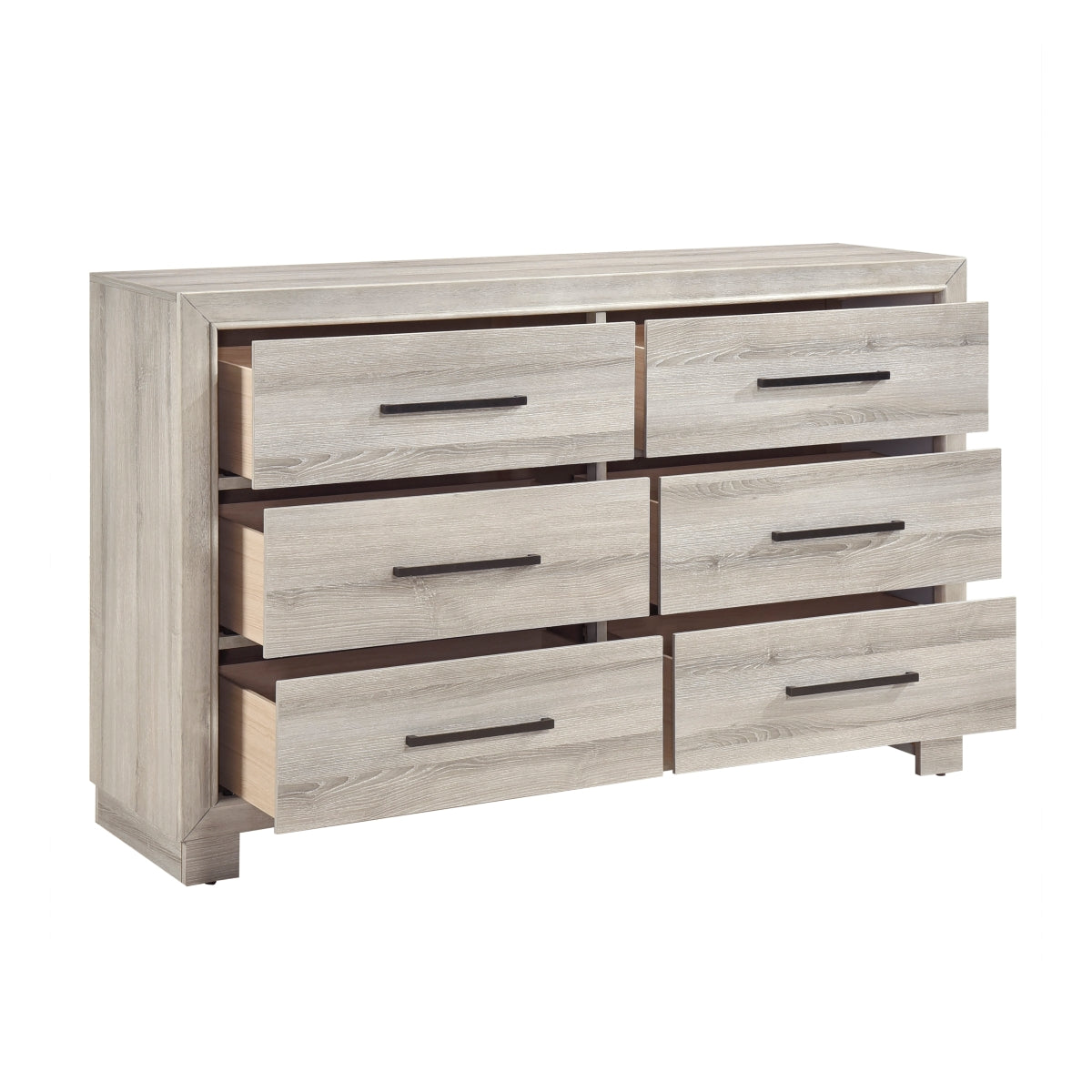 Bennett 59" Dresser by Homelegance with 6 Drawers - Gray