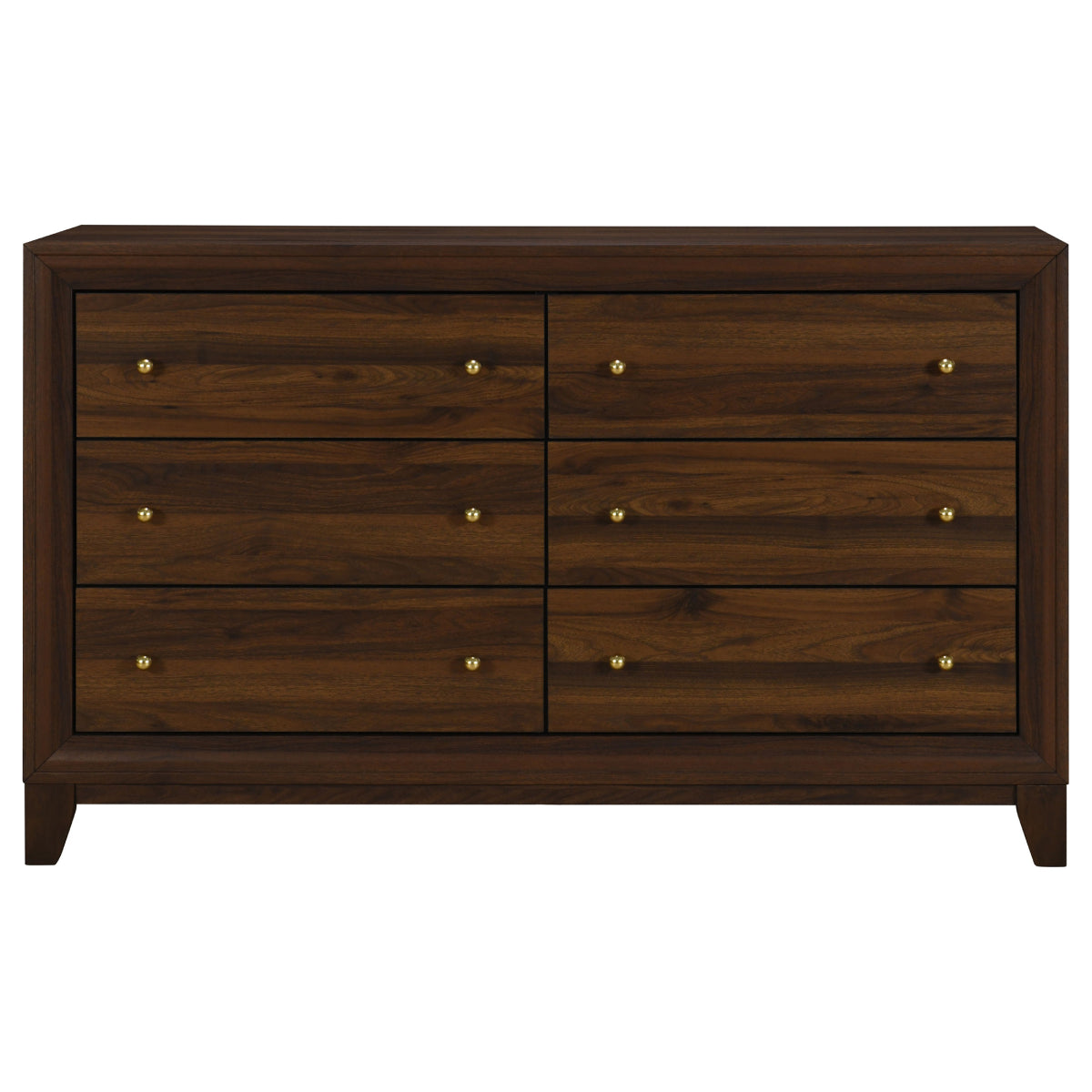 Welsley 58.5" Dresser Cabinet with 6-Drawer by Coaster - Brown