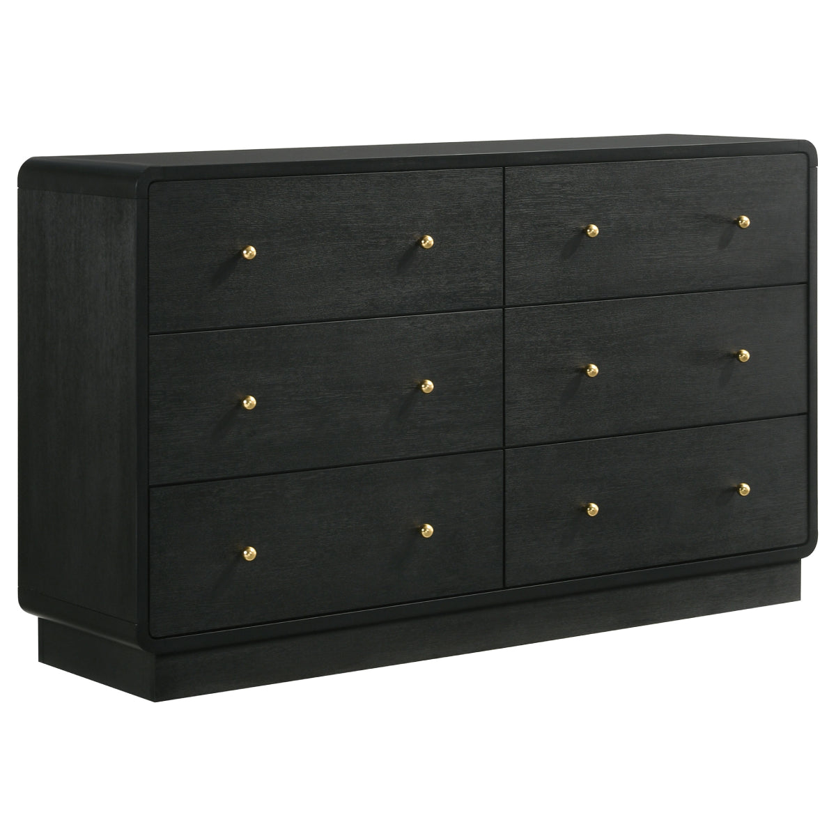 Cavelle 58.5" Dresser Cabinet with 6-Drawer by Coaster - Black