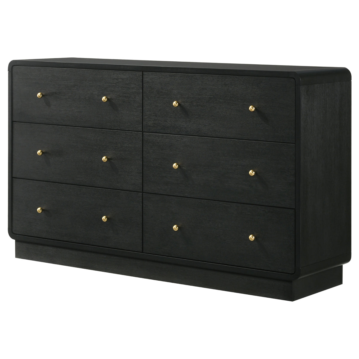 Cavelle 58.5" Dresser Cabinet with 6-Drawer by Coaster - Black