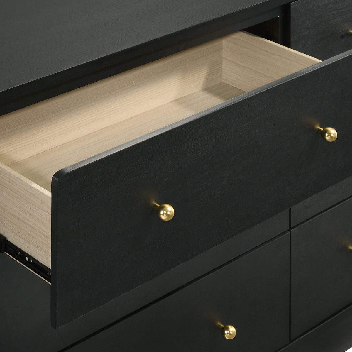 Cavelle 58.5" Dresser Cabinet with 6-Drawer by Coaster - Black