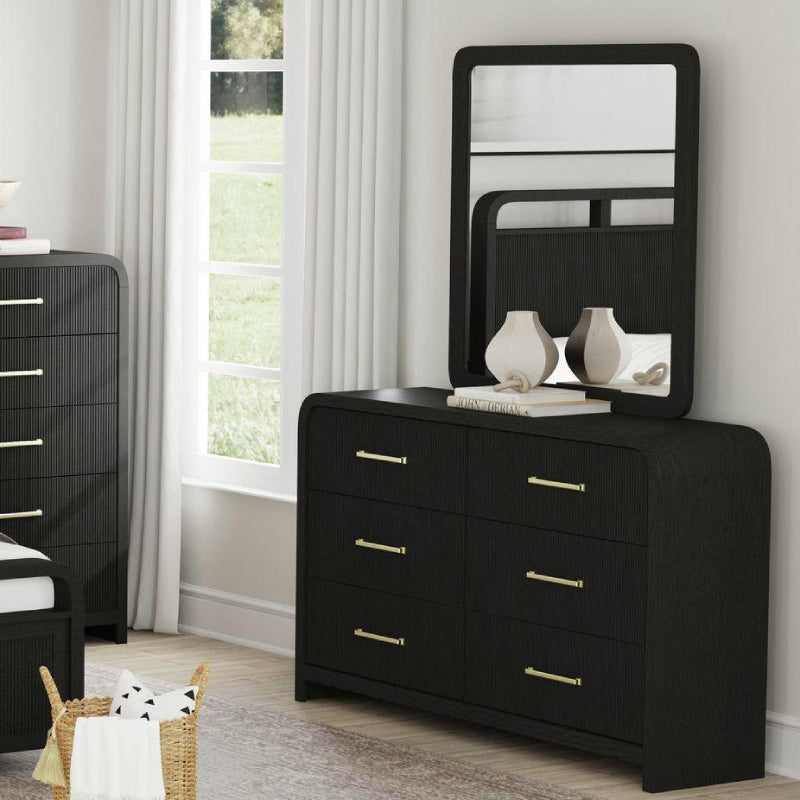 Ridgemont 62" Dresser with 6 Drawers by Elements - Black