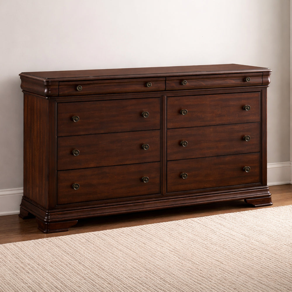 Phillipe 68" Dresser with 8 Drawers by Elements - Brown