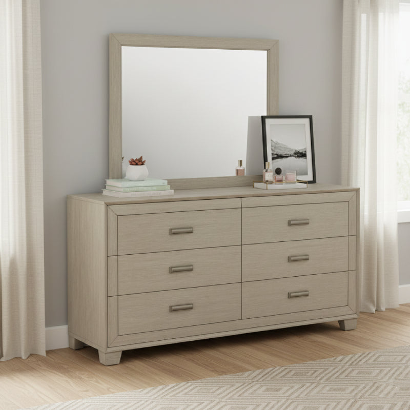 Odesa 35.9" Dresser with 6 Drawers by Lifestyle - Gray