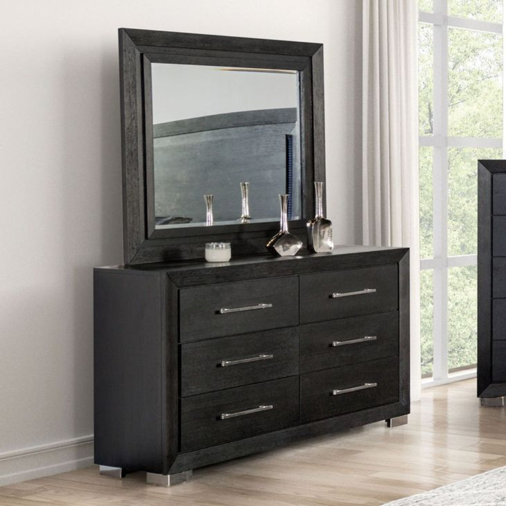 Ashbourne Queen Size (4-Piece) Bedroom Set by Furniture of America - Black