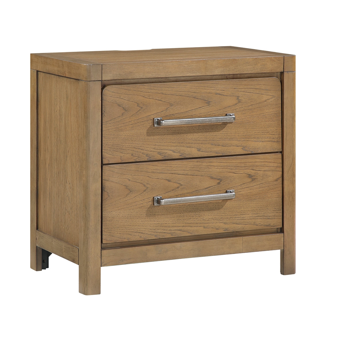 Hudson 27" Nightstand with 2 Drawers by Homelegance - Brown