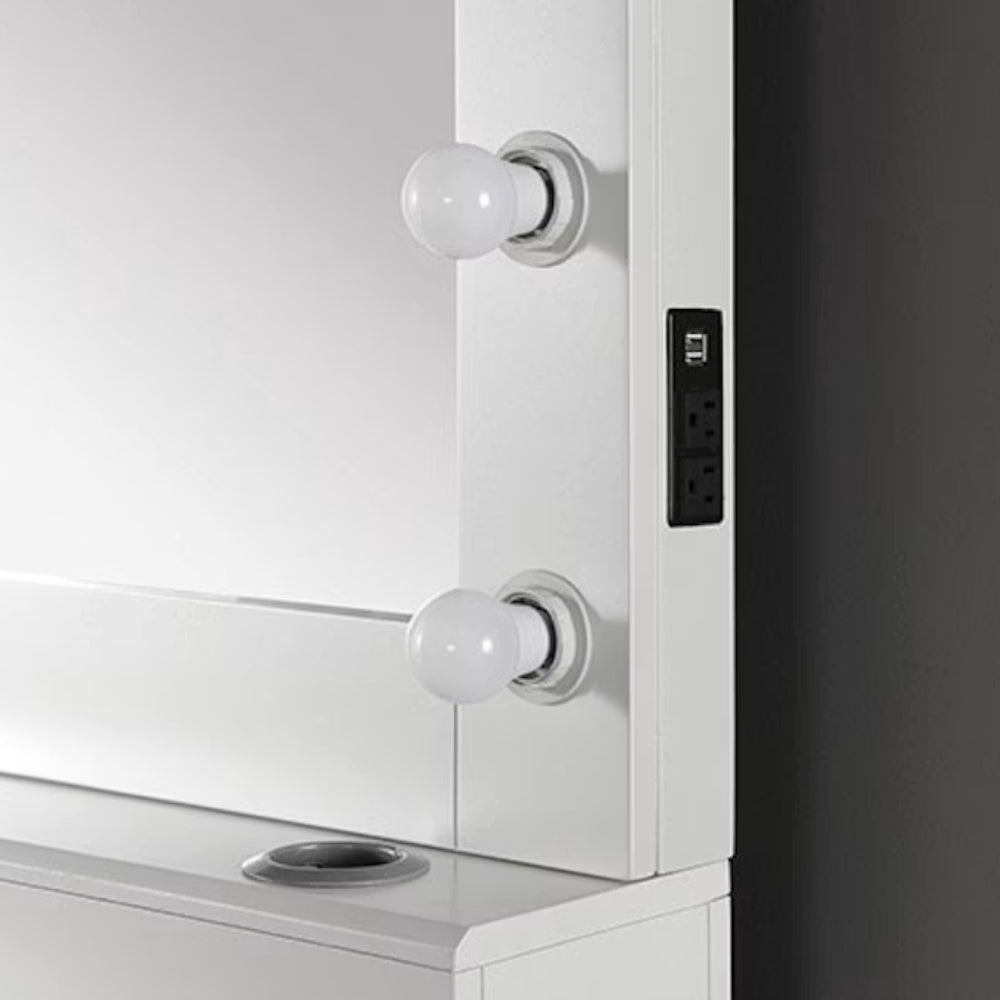 Espejo de 3 mm con 15 bombillas de Furniture of America