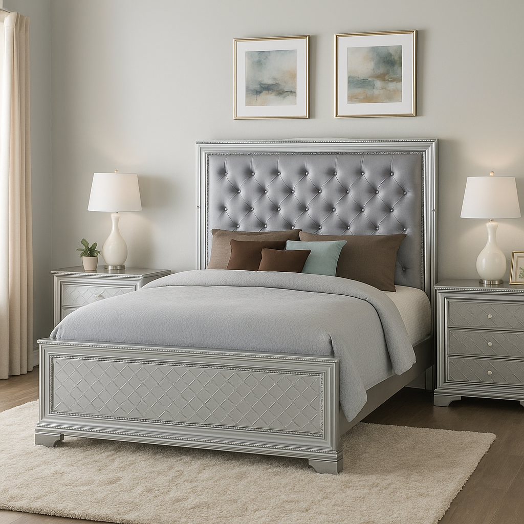 Belleterre Queen Bed with 2 Nightstands