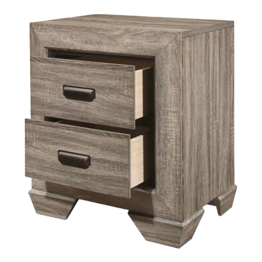 Lyndon Queen Bed and 2 Nightstands set by Best Home