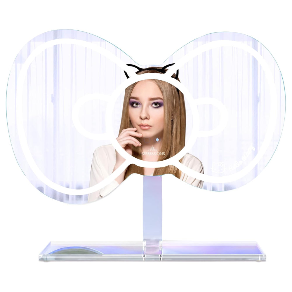 Impressions Vanity X Hello Kitty RGB Bow Wall Mirror with Detachable Base