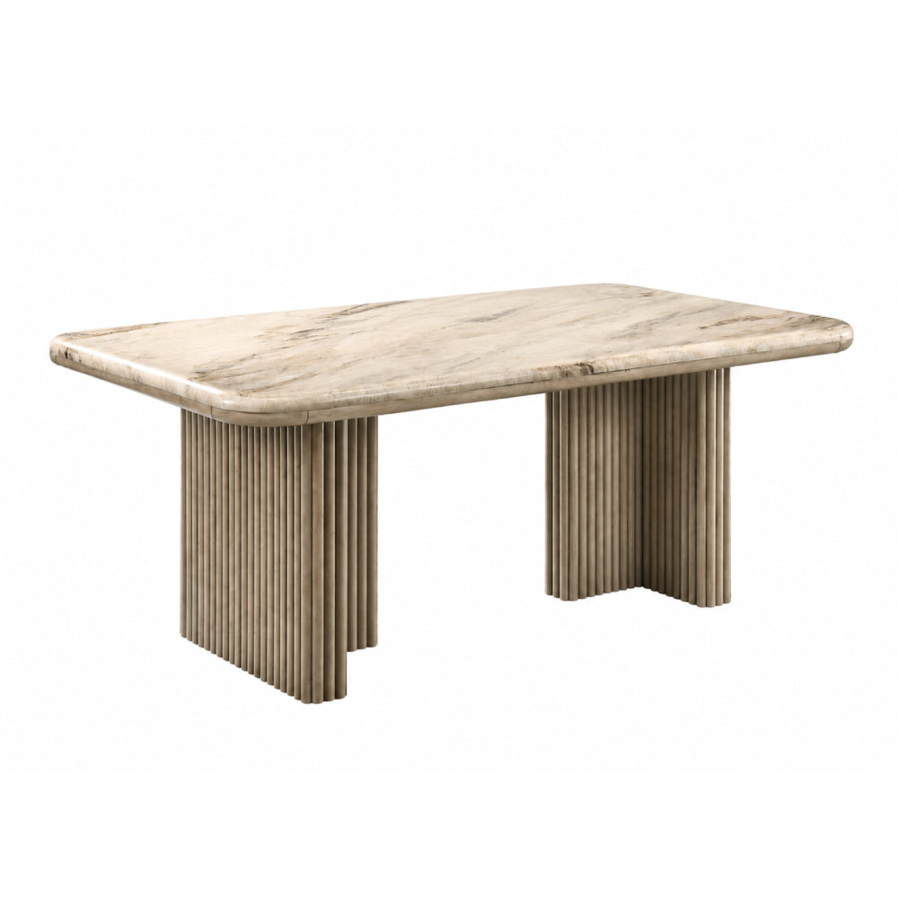 Palace (7-Piece) Dinner Table Set by Best Home - Beige/Gray