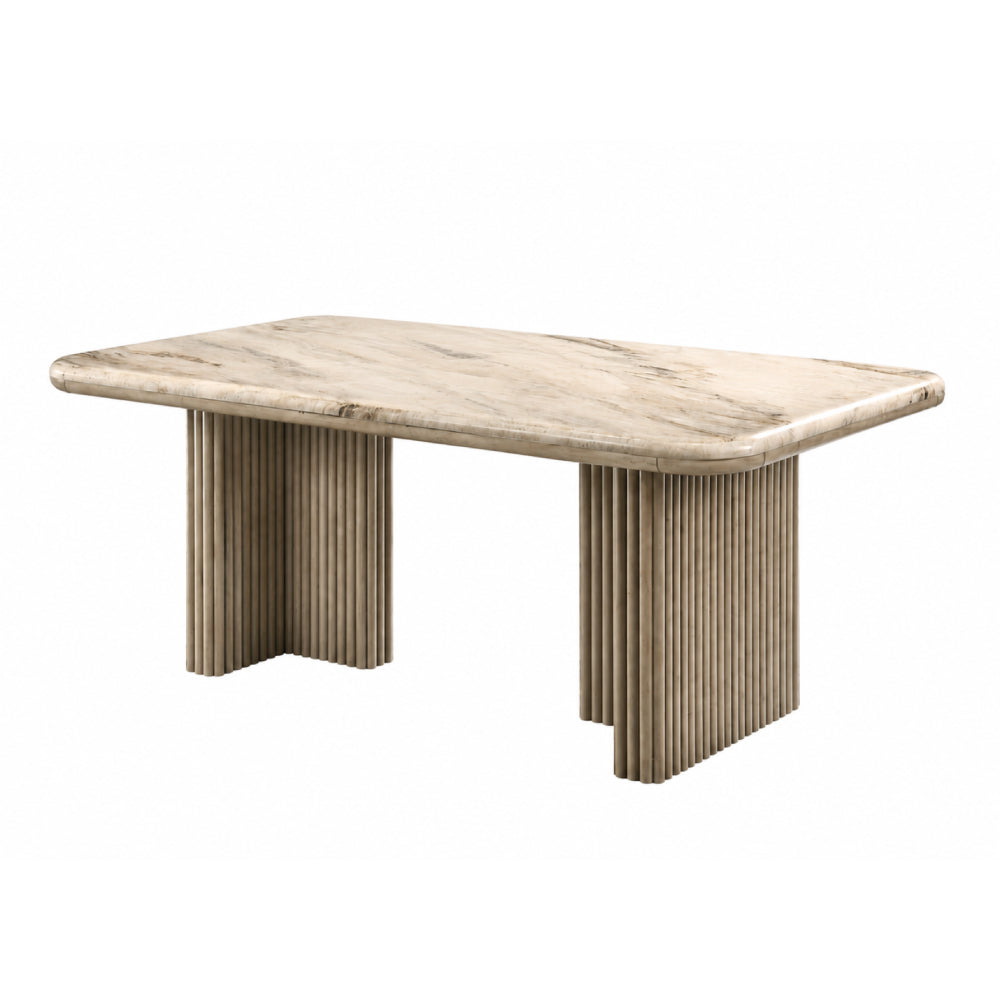 Palace (7-Piece) Dinner Table Set by Best Home - Beige/Gray