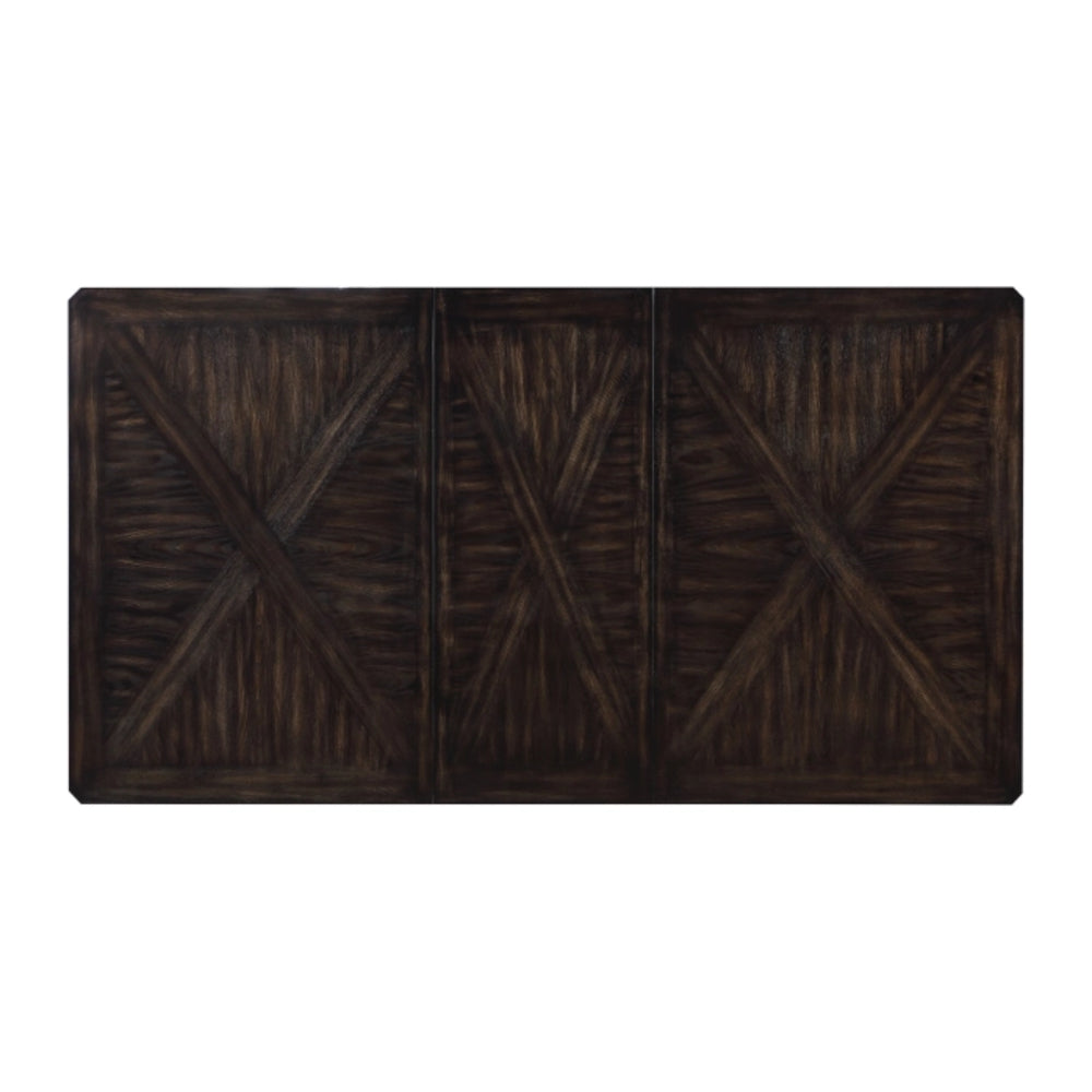 Allentown Dining Table with 4 Chairs and Bench by Steve Silver Company - Brown/Black