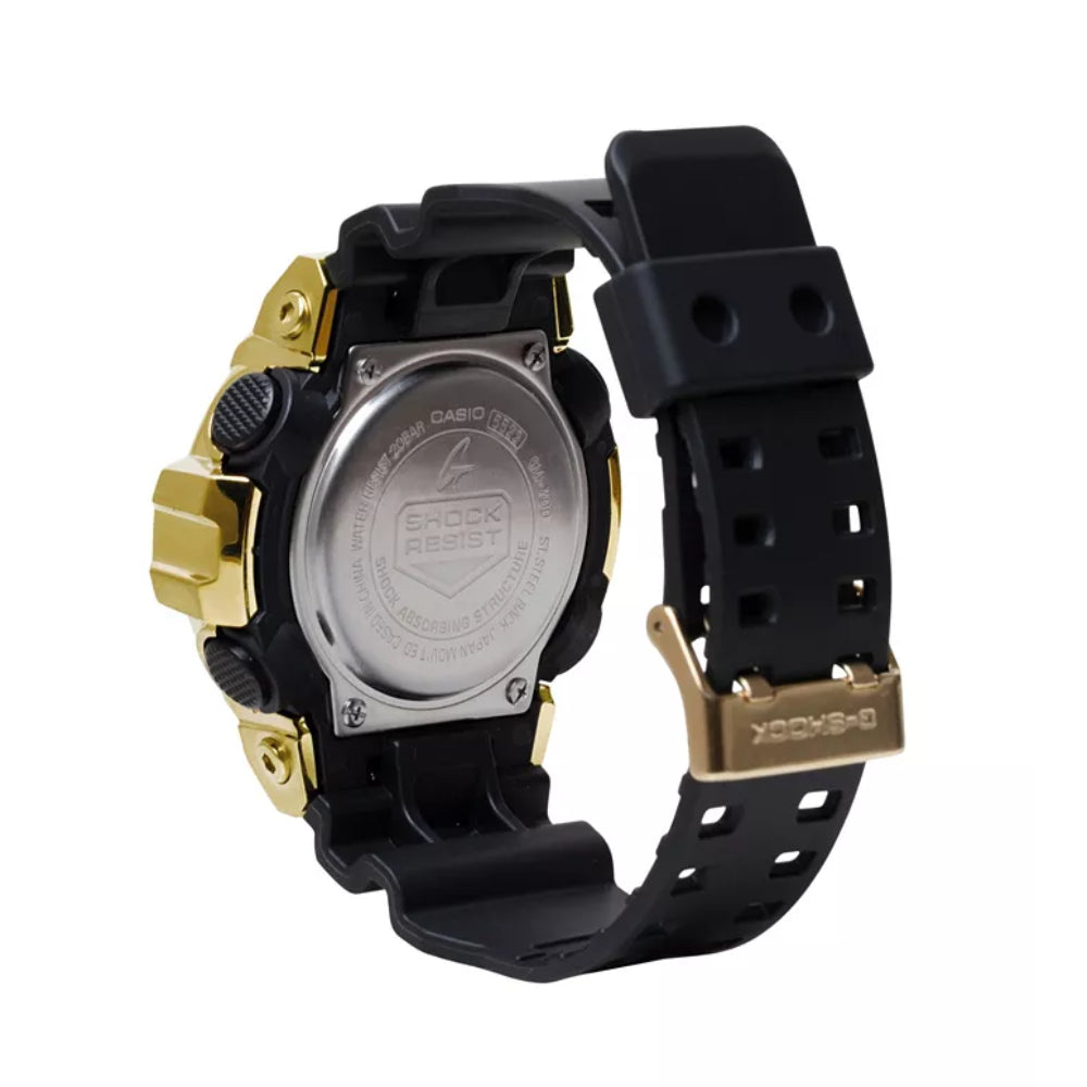 Casio G-Shock G-Steel Men's 53.4mm Black Strap Watch - Gold-Tone Dial