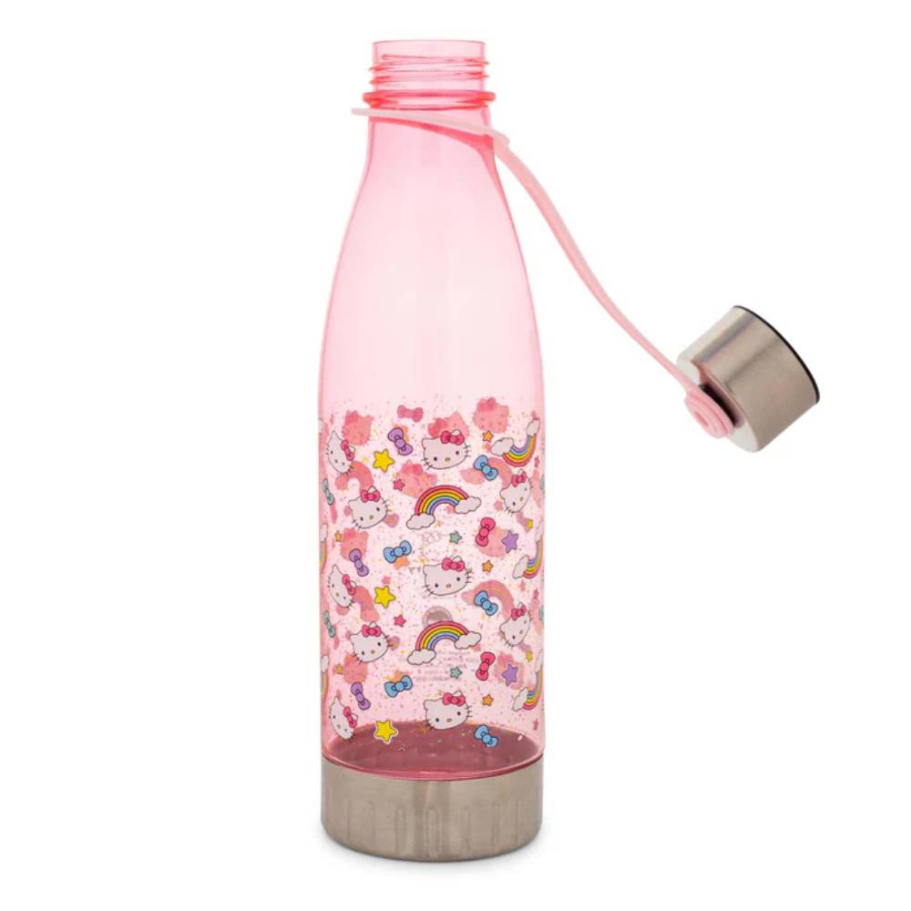 Sanrio Hello Kitty Pastel Star Toss 20 oz Print Water Bottle With Lid - Pastel Pink