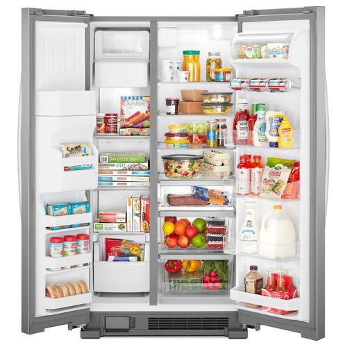 Whirlpool WRS325SDHZ 24.55 . Side-by-Side Refrigerator - Fingerprint Resistant Stainless Steel - Curacao