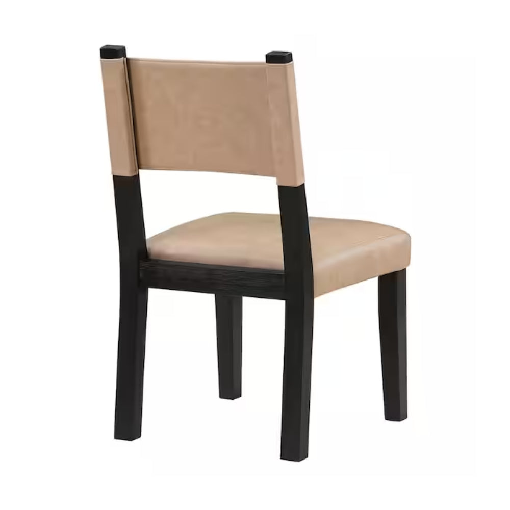 Aubrey Side Chair (1-Piece) by Steve Silver Company - Black/Brown