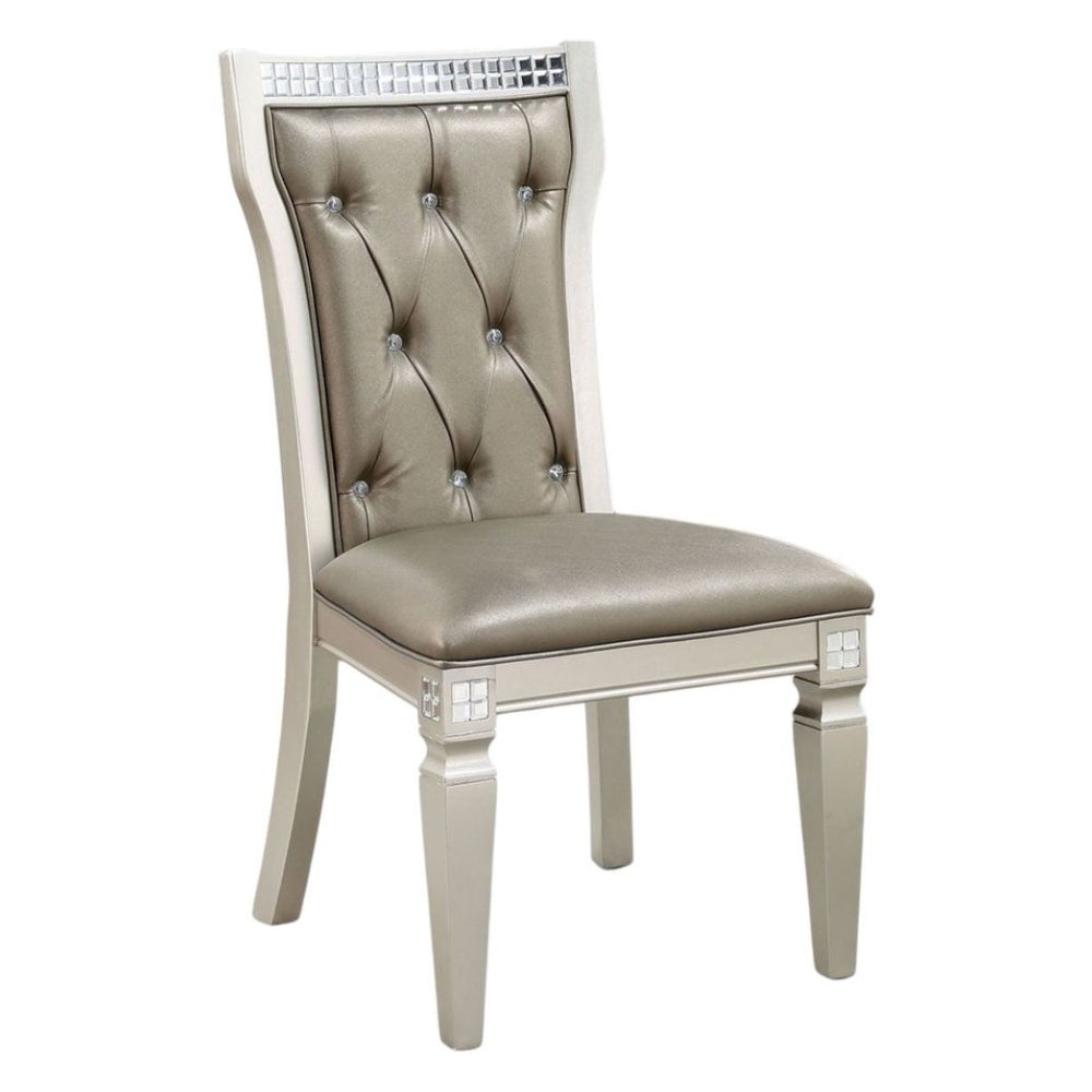 Adelina Side Chair (1-Piece) by Furniture of America - Gray/White