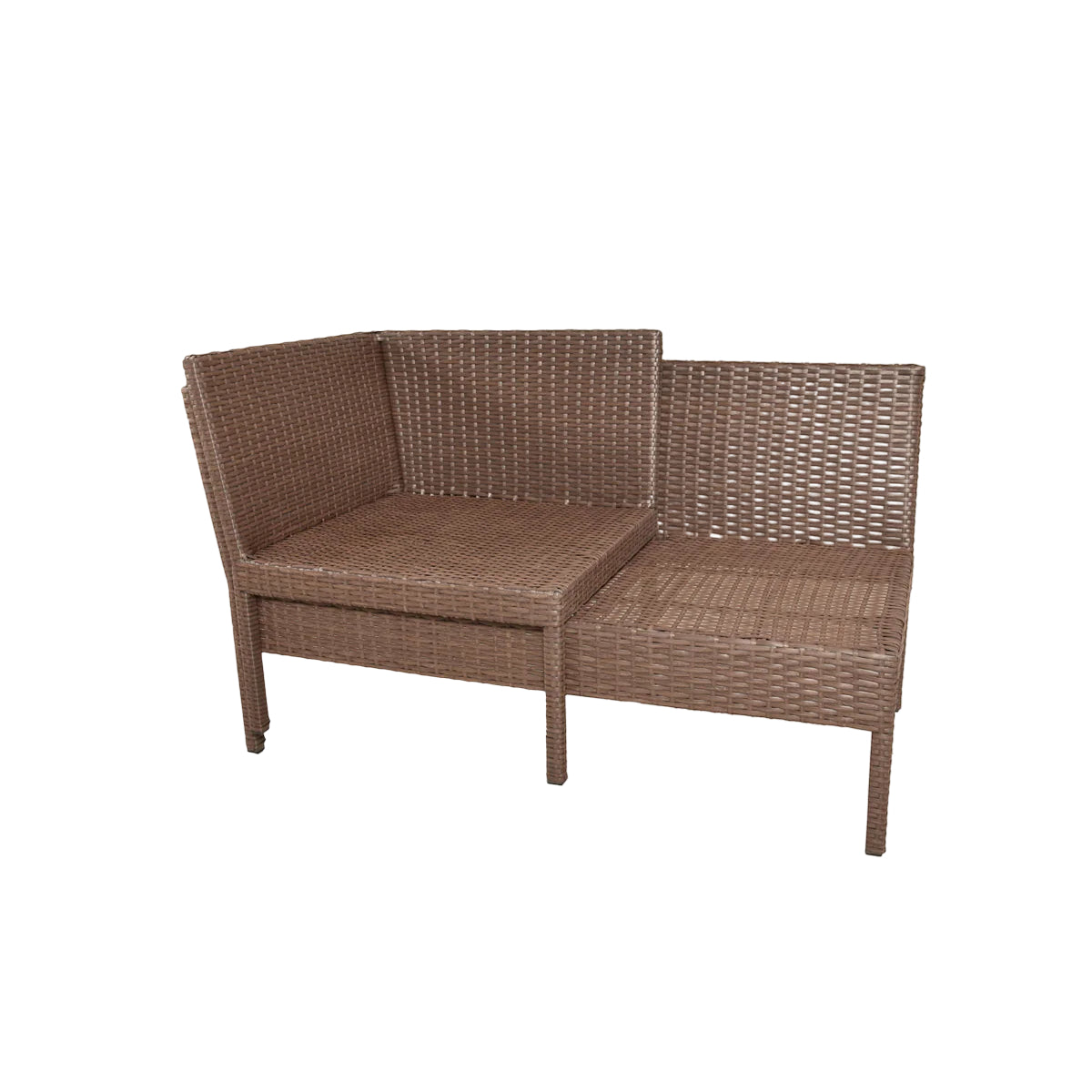 Bundle: Fiji (4-Piece) Patio Sectional Sofa Set by Best Home - Brown + Alpine Cuisine Charcoal BBQ Grill with Wheels - Red + Igloo Profile II 30 quarts Cooler - Red