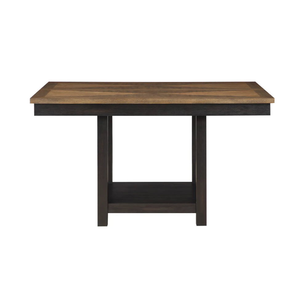 Harington 52" Extendable Dining Table by Steve Silver - Brown/Black