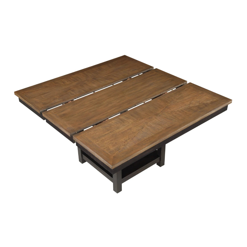 Harington 52" Extendable Dining Table by Steve Silver - Brown/Black