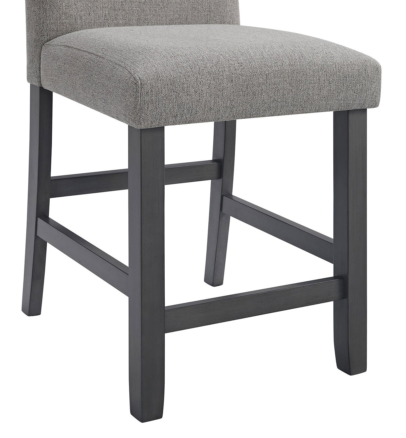 Doha Grey 5pc Counter High Chairs W/Lazy Susan Dining Set By Best Home