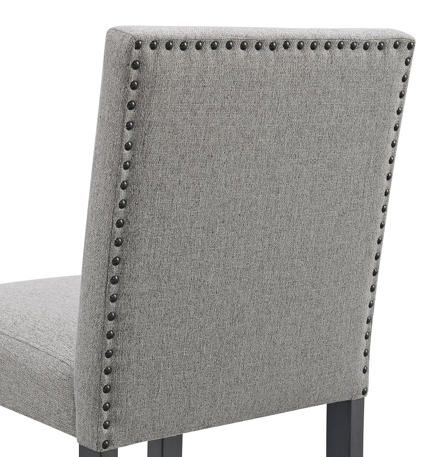 Doha Grey 5pc Counter High Chairs W/Lazy Susan Dining Set By Best Home