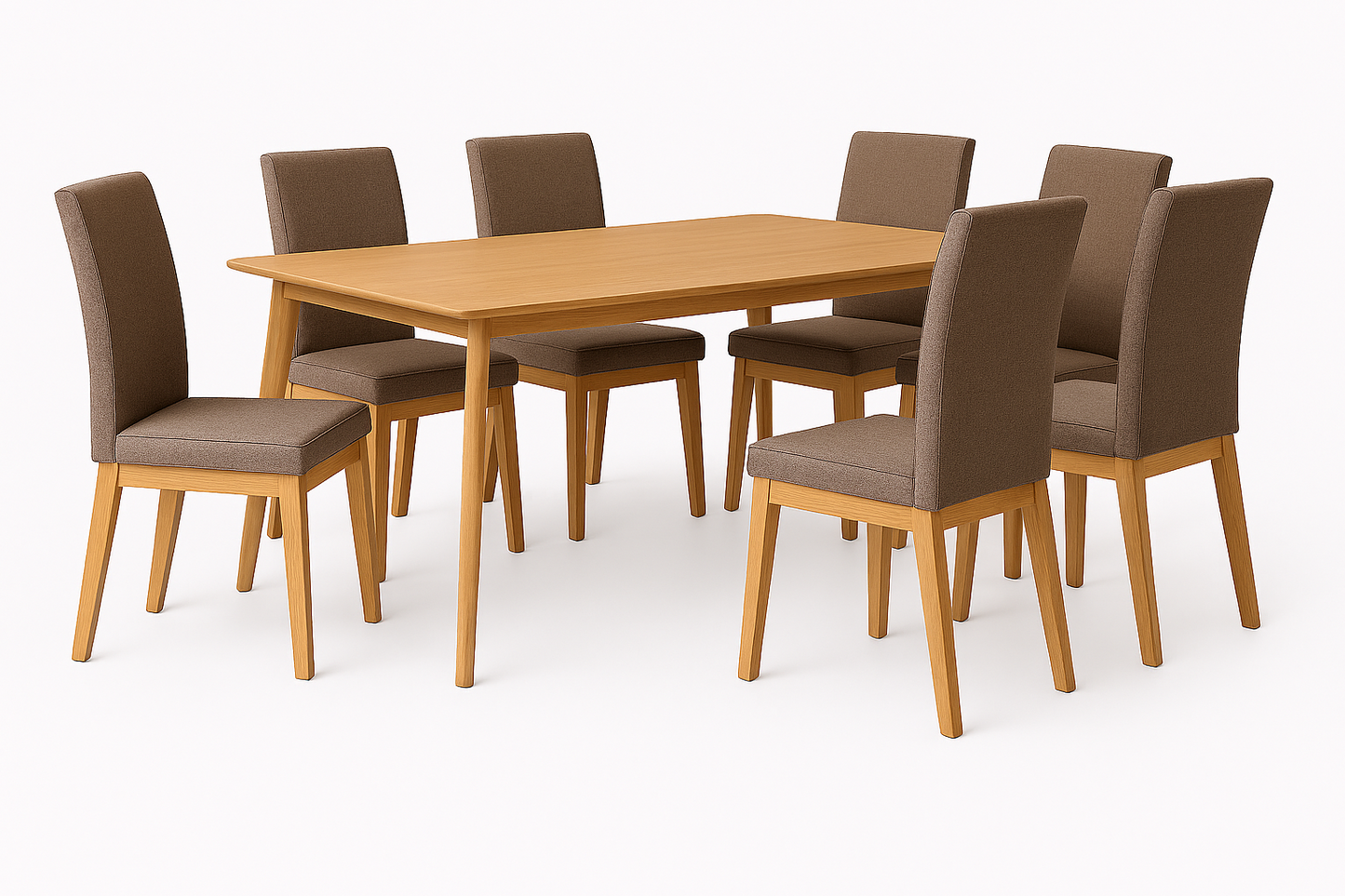 Opus Dinner Table with 6 Orlene Dinning Chairs