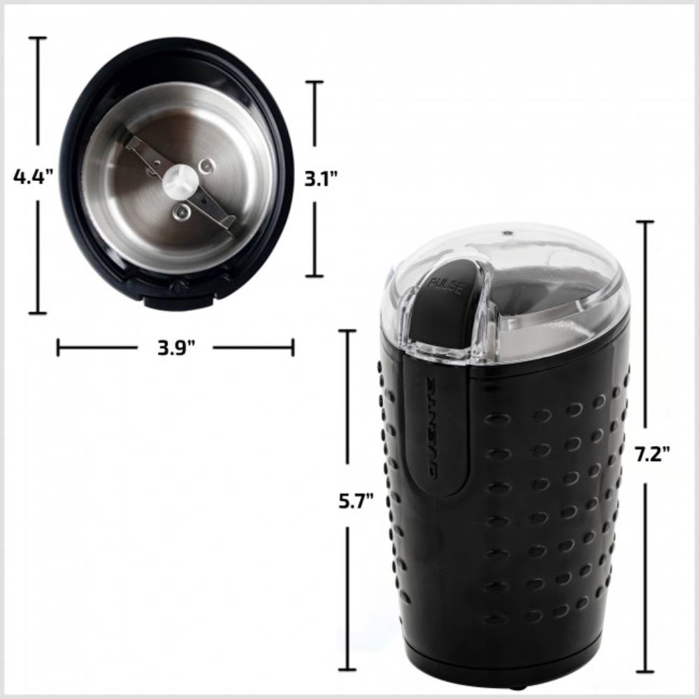 Ovente CG225B One-Touch Electric Coffee Grinder - Black