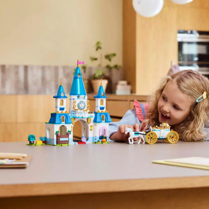 LEGO Disney Princess Cinderella's Castle & Horse Carriage Building Toy Set (596-Piece)