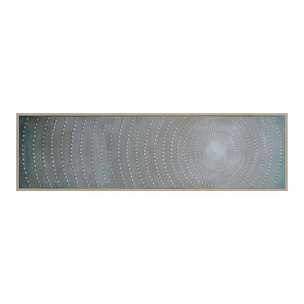 UMA Enterprises Modern 71" x 20" Abstract Wall Art with Gold Frame - Gray