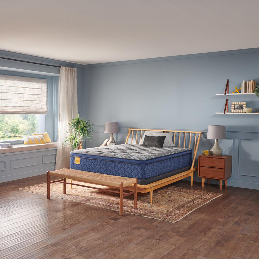 Funda de almohada Sealy Featherton Euro Pillow Top suave, tamaño Queen