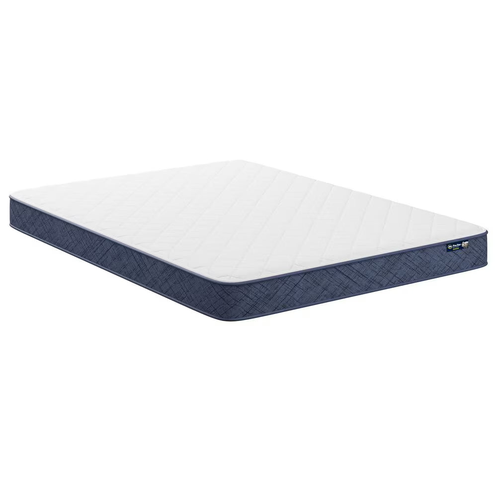 Serta Perfect Day 7" Firm Queen Mattress in Box - White/Blue
