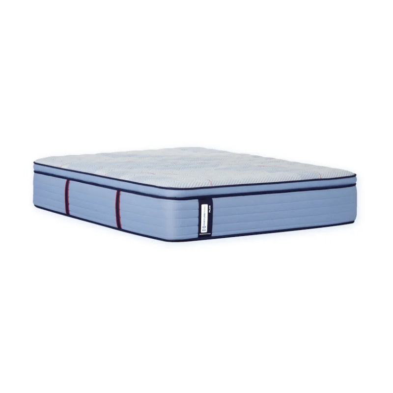 Sealy Posturepedic Plus Plainfield 15" Firm Euro Pillow Top Mattress - Blue