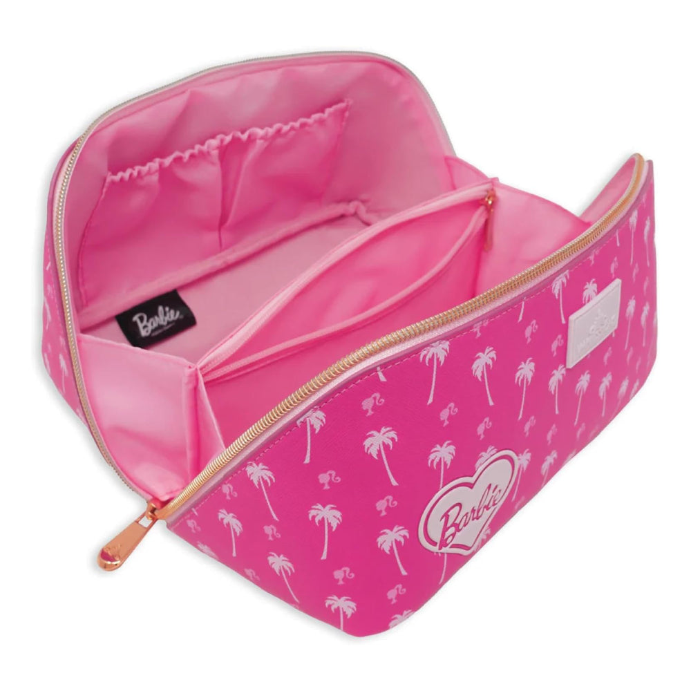 Impressions Vanity Barbie Unfold Travel Makeup Bag with Top Carrying Handle - Pink