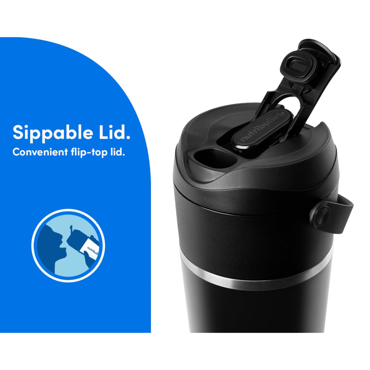 Nutribullet NBPB50350AK Flip Insulated Portable Blender - Black