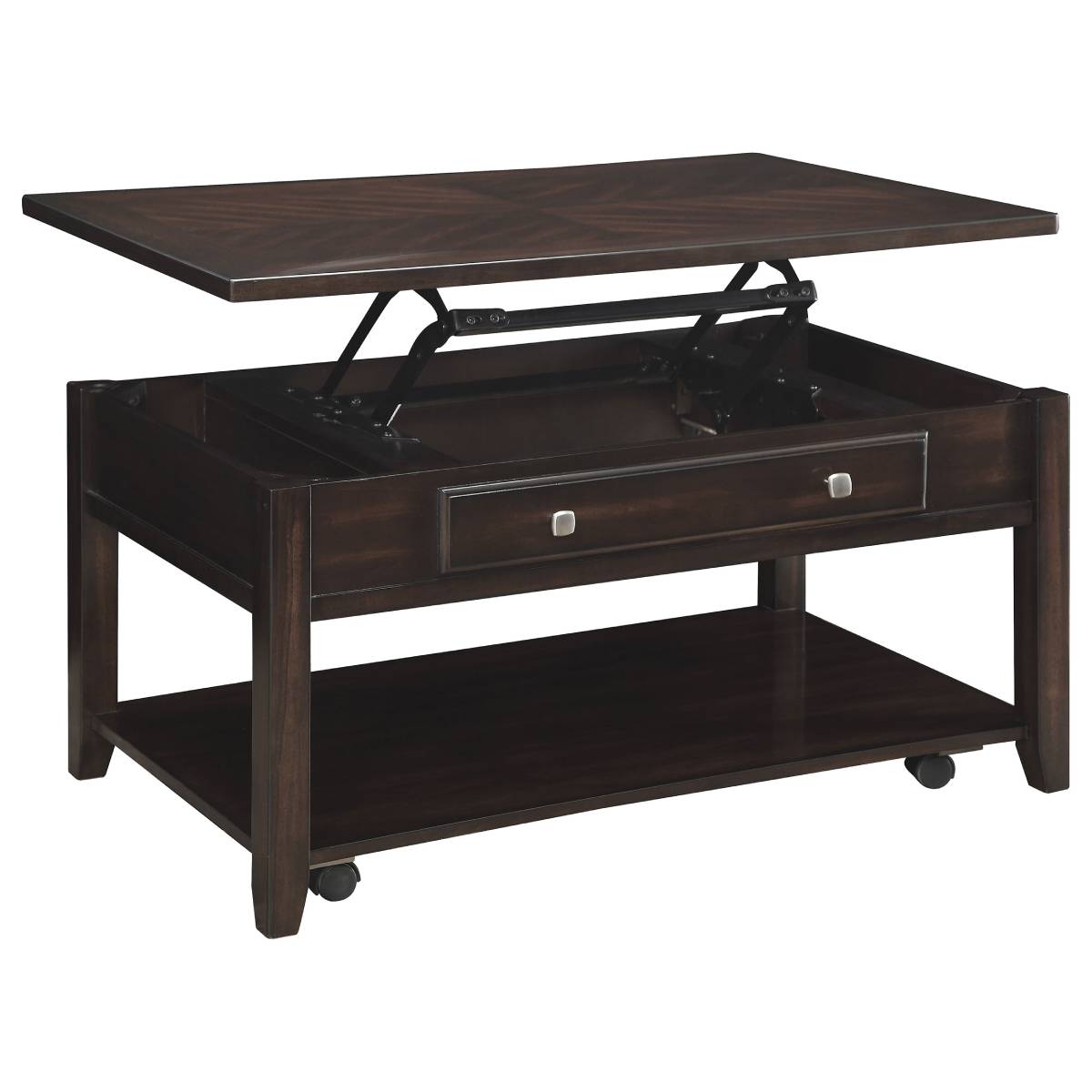 Bradford 40" Rectangular Coffee Table with Drawer by Coaster - Brown