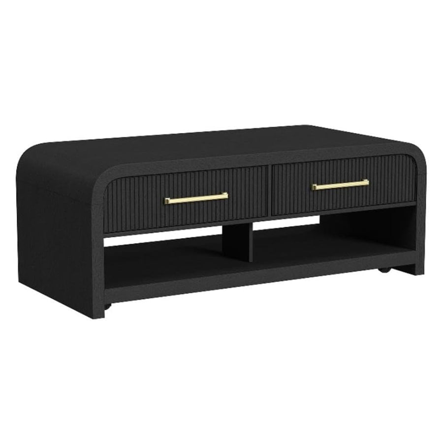 Woodridge 48" Coffee Table with Casters by Picket House Furnishings - Black