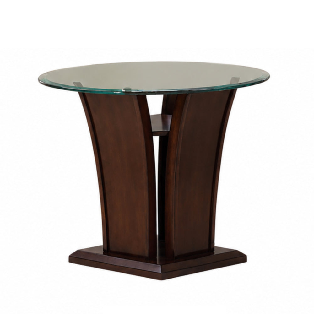Manhattan 16" End Table by Furniture of America - Brown